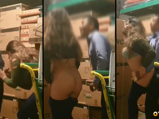 Армяне трахаются на складе рынка