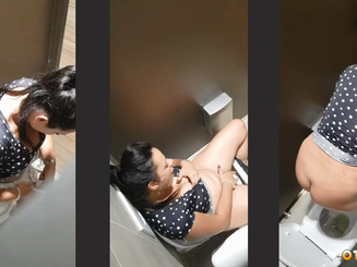 Спалил зрелую онанистку в туалете