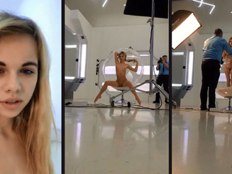 Голенькая Александра Смелова за кулисами